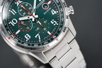 Thumbnail for Citizen Men's Watch Eco-Drive Chrono Aviator Green CA0791-81X