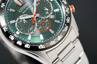 Thumbnail for Citizen Men's Watch Eco-Drive Chrono Sport Green CA4486-82X