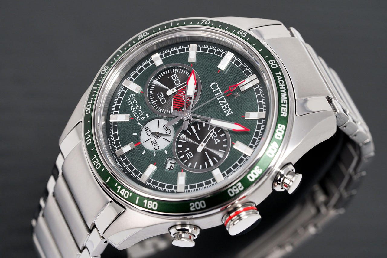 Citizen Men's Watch Eco-Drive Super Titanium™ Chrono Green CA4497-86X