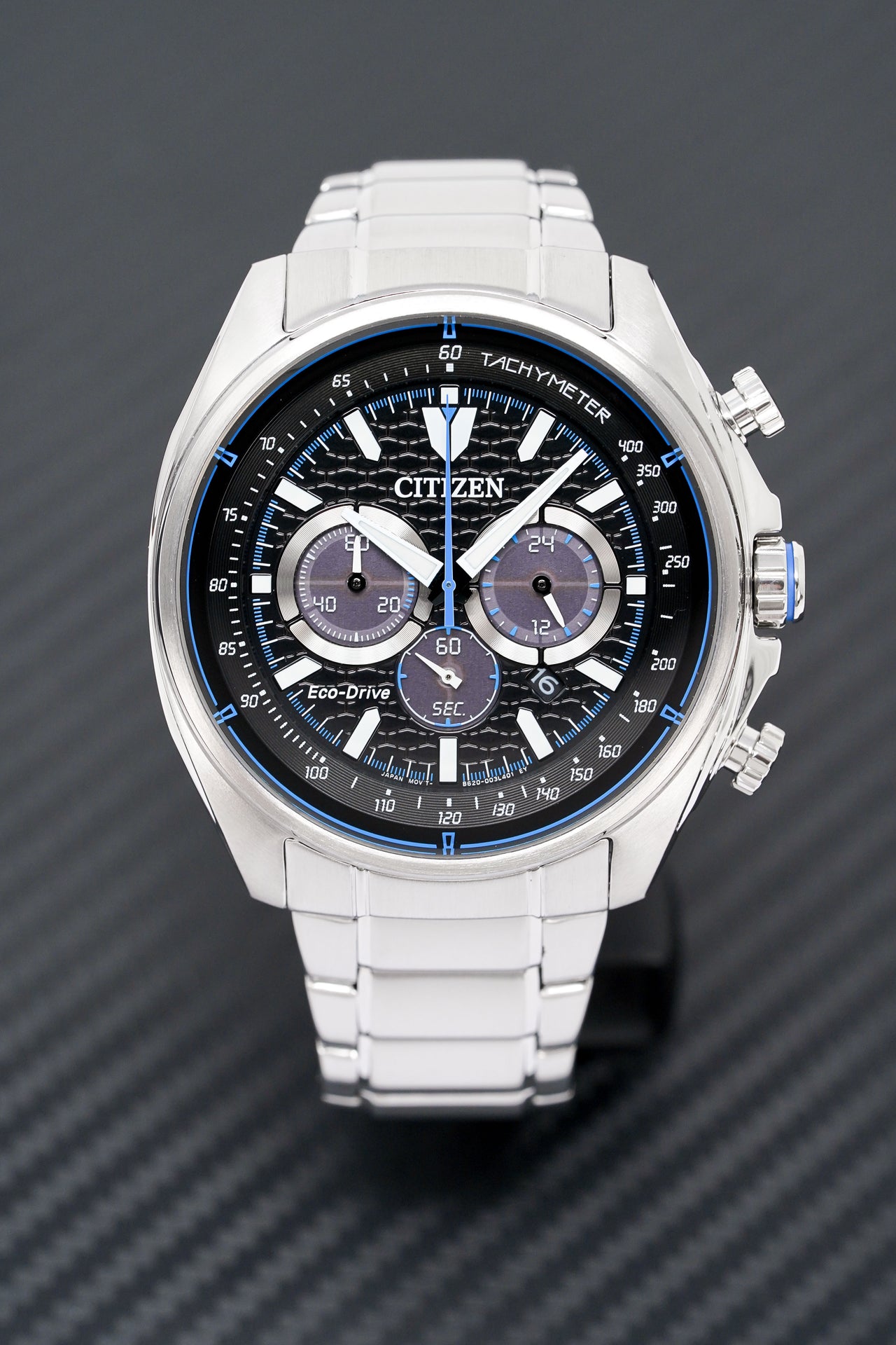 Citizen Men's Watch Eco-Drive Active Chrono Black Blue CA4560-81E