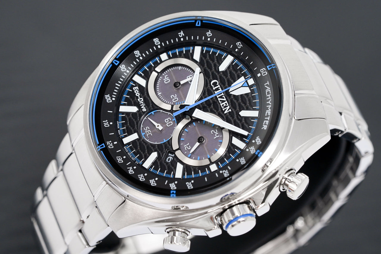 Citizen Men's Watch Eco-Drive Active Chrono Black Blue CA4560-81E