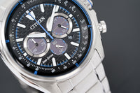 Thumbnail for Citizen Men's Watch Eco-Drive Active Chrono Black Blue CA4560-81E