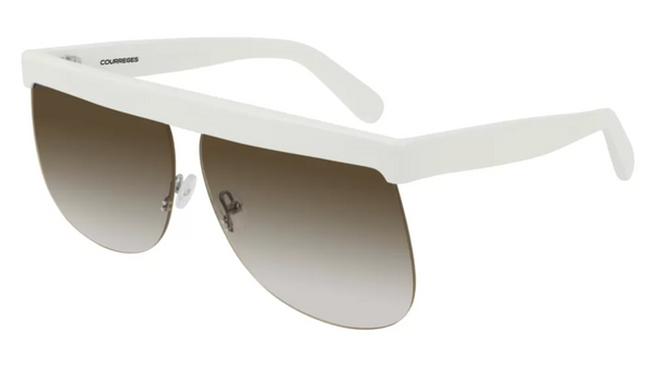 Courrèges Women's Sunglasses Oversized Flat Top White