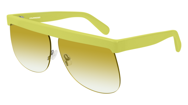 Courrèges Women's Sunglasses Oversized Flat Top Yellow