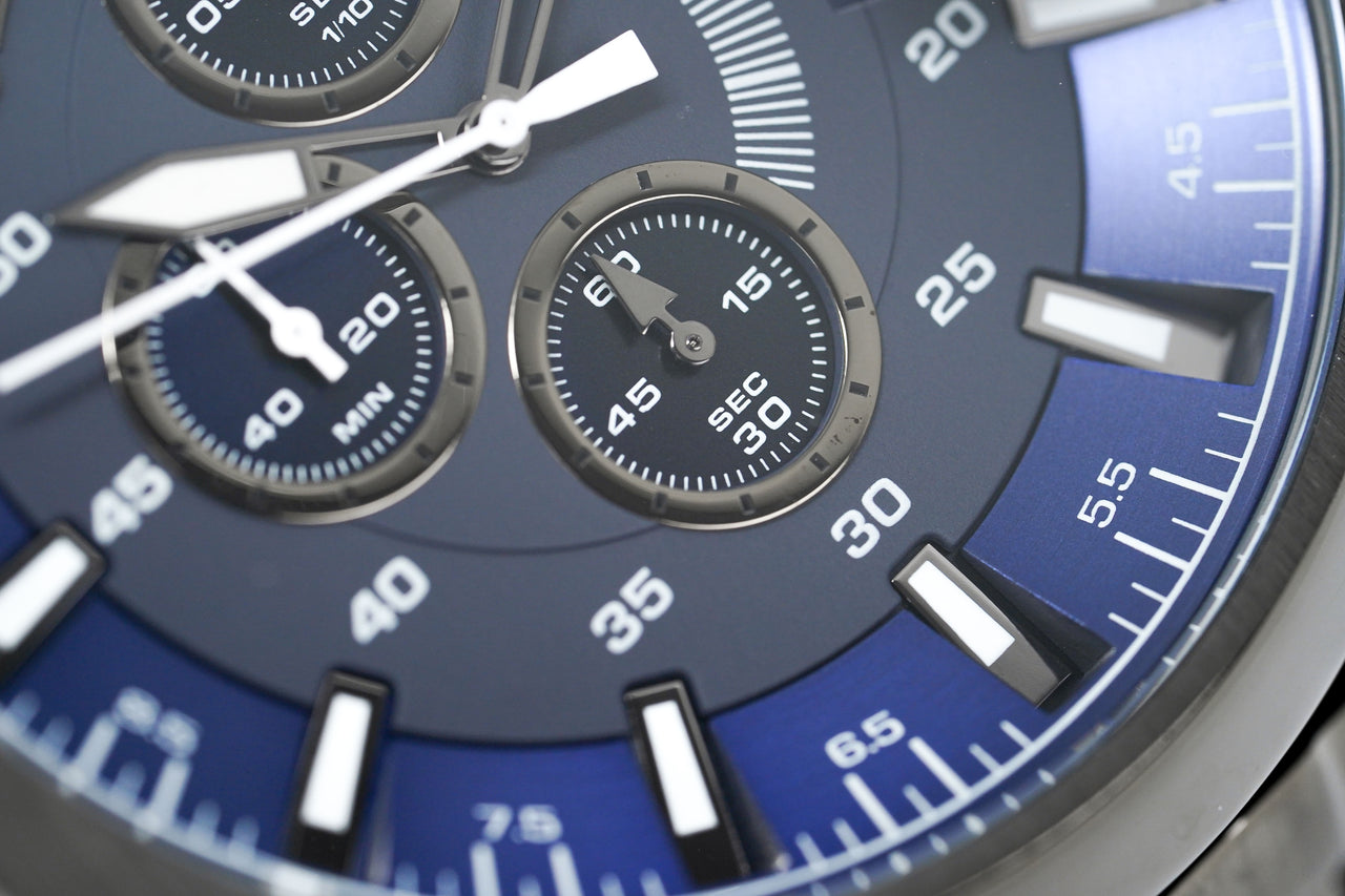 Diesel Men\'s Chronograph Watch Mega & Blue Crystals – Chief Watches