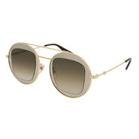 Thumbnail for Gucci Women's Sunglasses Oversized Round Gold GG0105S-002 47