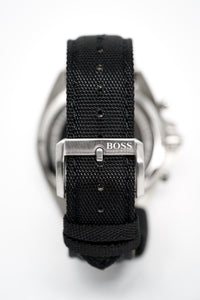 Thumbnail for BOSS Men's Watch Chronograph Black Driver Fabric Leather HB1513087