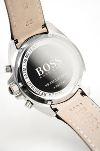 Thumbnail for BOSS Men's Watch Chronograph Black Driver Fabric Leather HB1513087