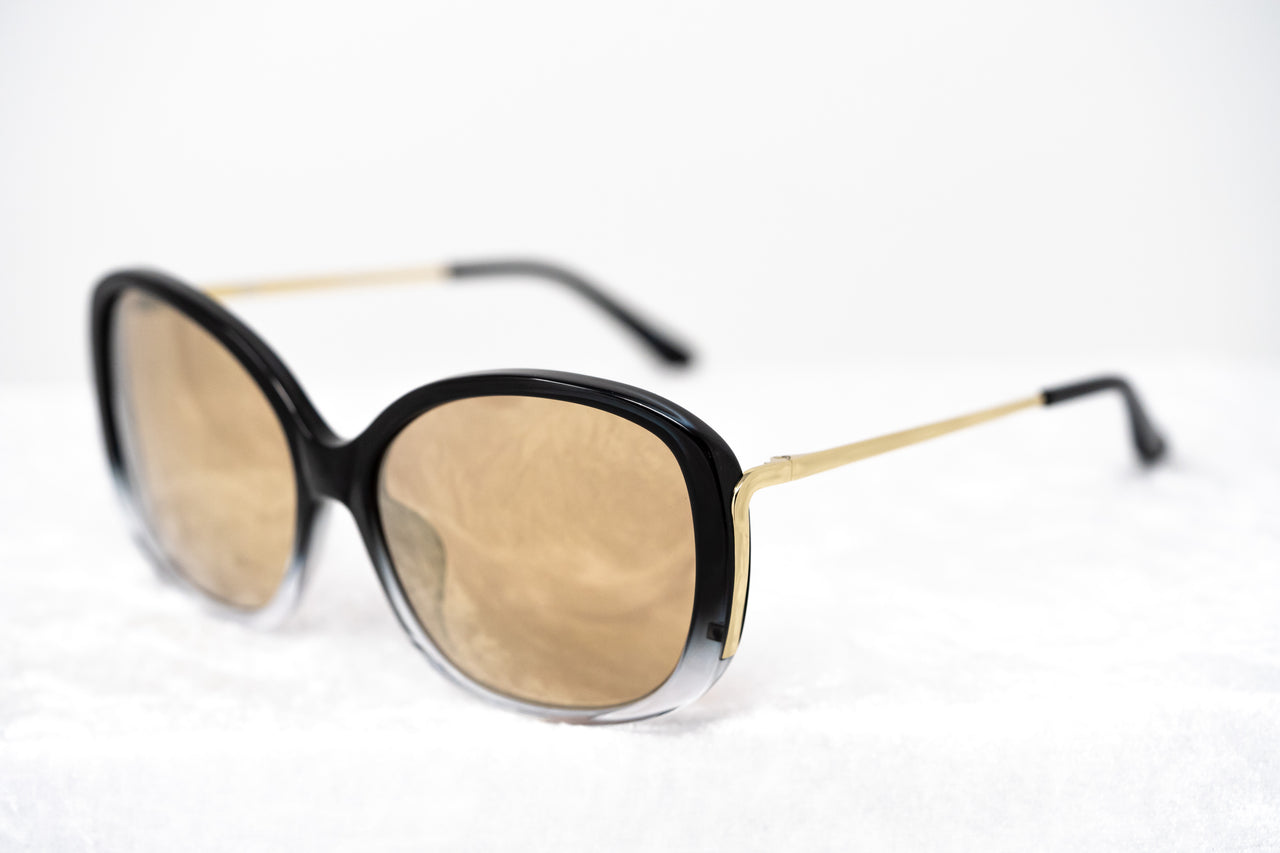 Prabal Gurung Sunglasses Oversized Black and Gold