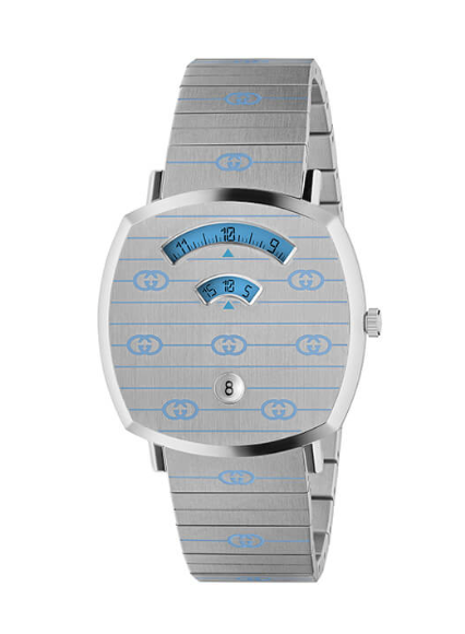 Gucci Watch Grip 38mm Silver Blue