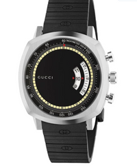 Thumbnail for Gucci Watch Grip 40mm Silver Black Rubber
