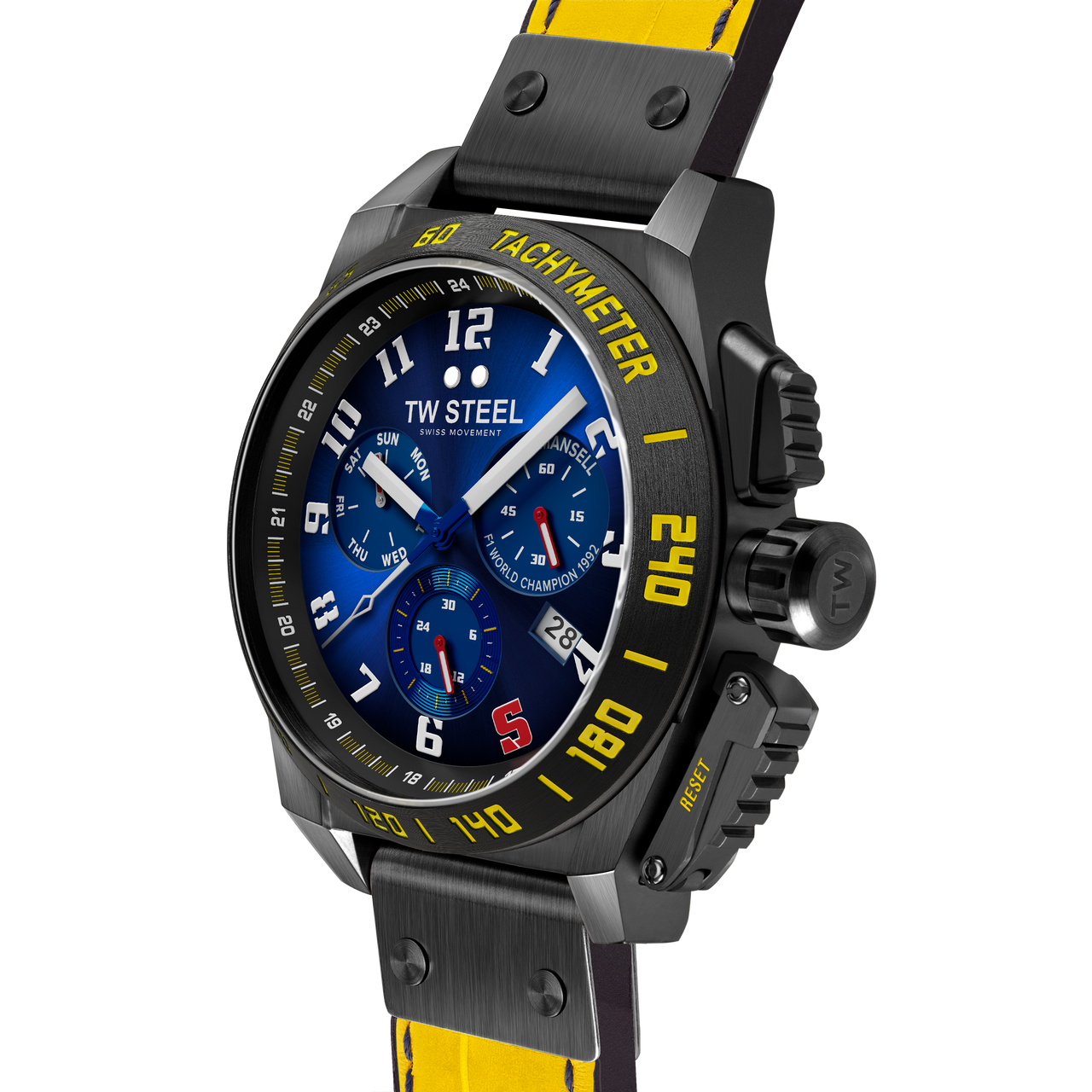 TW Steel Watch Swiss Canteen Chronograph Yellow TW1017