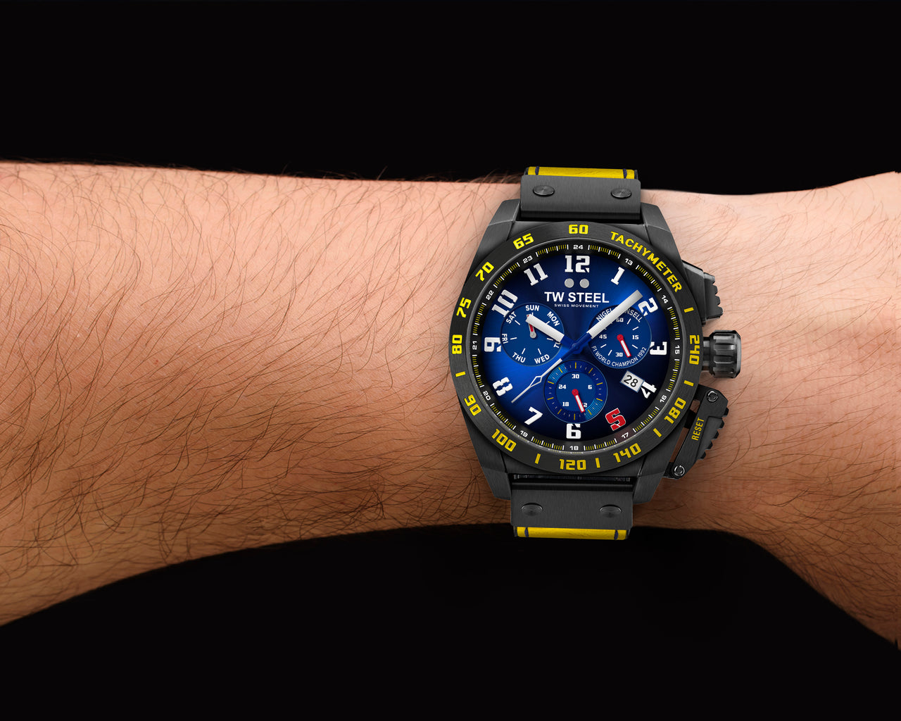 TW Steel Watch Swiss Canteen Chronograph Yellow TW1017