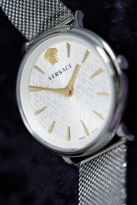 Thumbnail for Versace Ladies Watch V-Circle 38mm Silver VE8100519