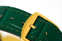 Thumbnail for Gucci Watch Grip 35mm Yellow Gold Green Alligator