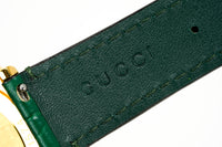 Thumbnail for Gucci Watch Grip 35mm Yellow Gold Green Alligator