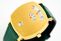 Thumbnail for Gucci Watch Grip 35mm Yellow Gold Green Alligator