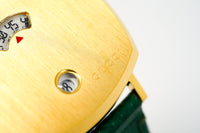 Thumbnail for Gucci Watch Grip 35mm Yellow Gold Green Alligator