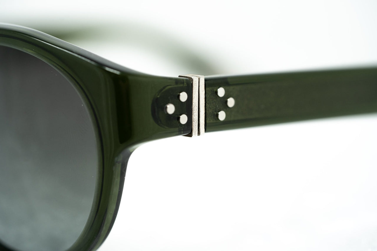 Ann Demeulemeester Sunglasses Flat Top Green 925 Silver with Green Gradient Lenses Category 3 AD10C7SUN - Watches & Crystals