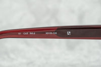 Thumbnail for Ann Demeulemeester Sunglasses Oval Bordeaux Red 925 Silver with Blue Lenses Category 2 AD8C3SUN - Watches & Crystals