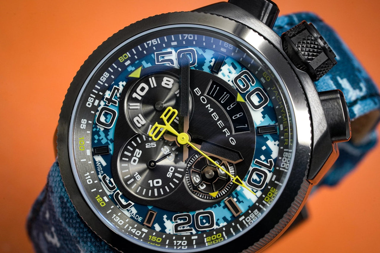 Bomberg BOLT-68 Chronograph Blue Camo - Watches & Crystals