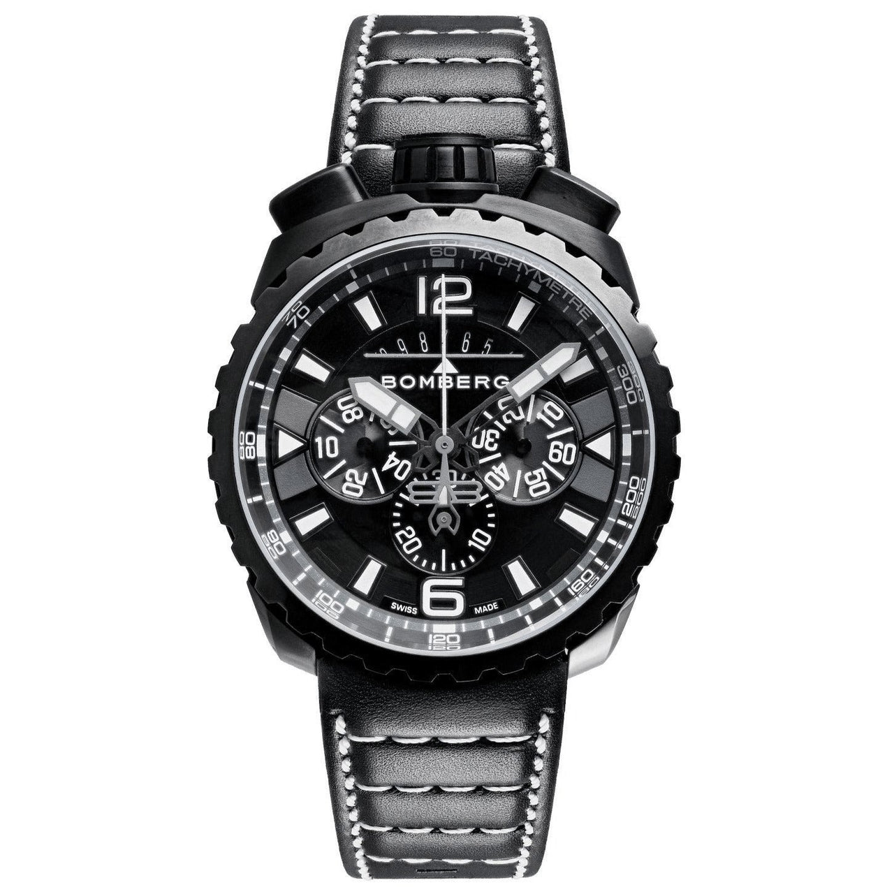 Bomberg Men's Chronograph Watch BOLT-68 Black PVD BS45CHPBA.050-6.3 - Watches & Crystals