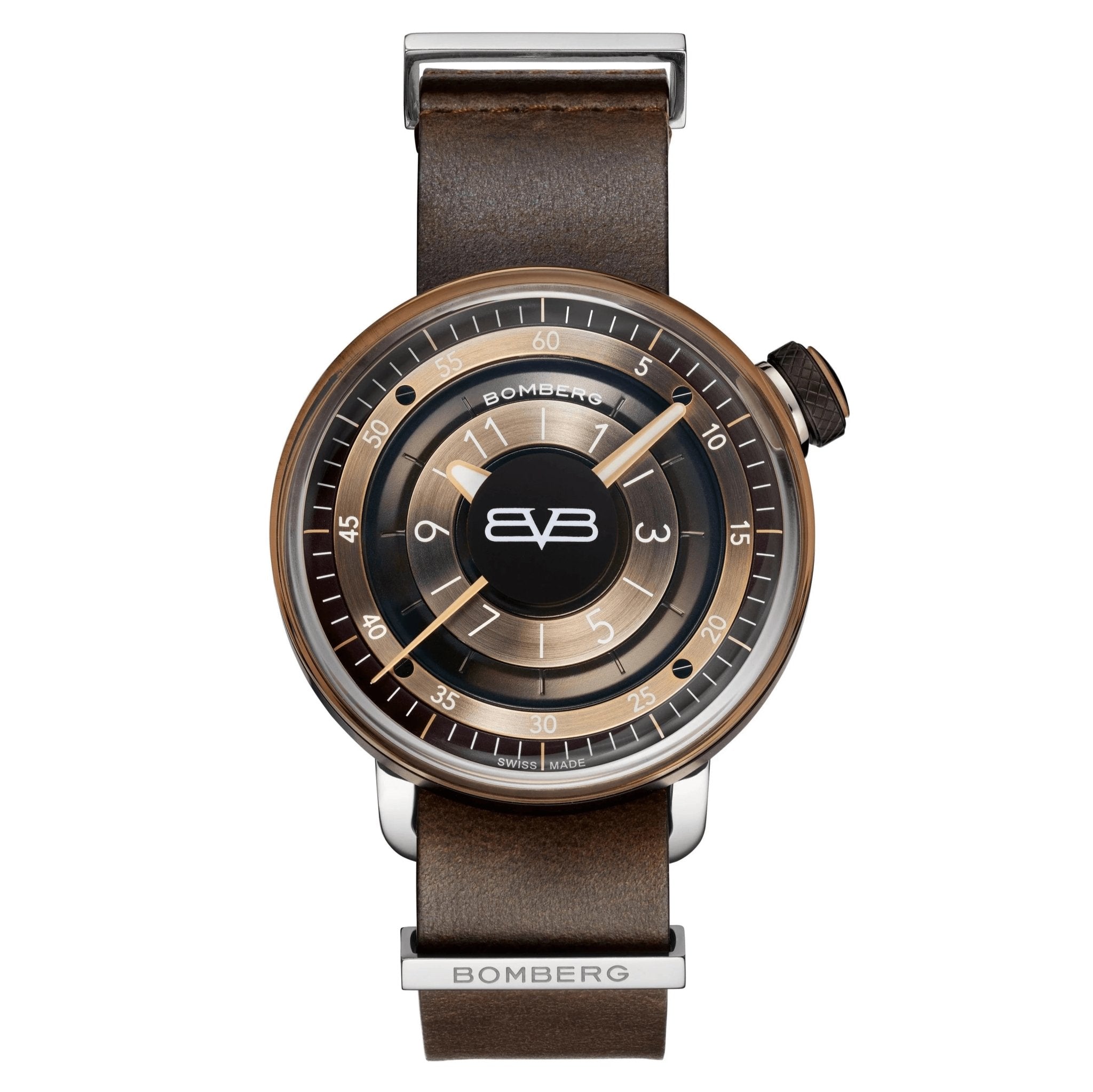 Bomberg Men's Watch BB-01 Black PVD Brown CT43H3PBA.04-1.9 - Watches & Crystals