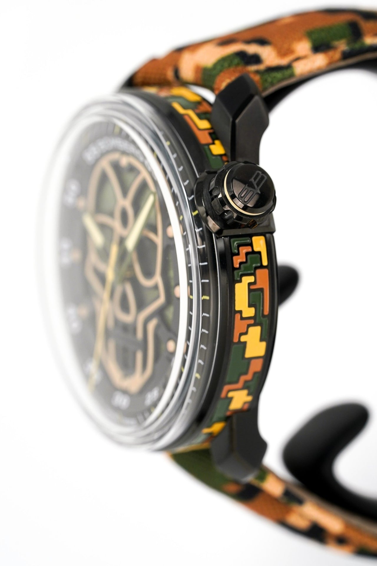 Bomberg Men's Watch BB-01 Black PVD Limited Edition Military Skull CT43APBA.23-4.11 - Watches & Crystals