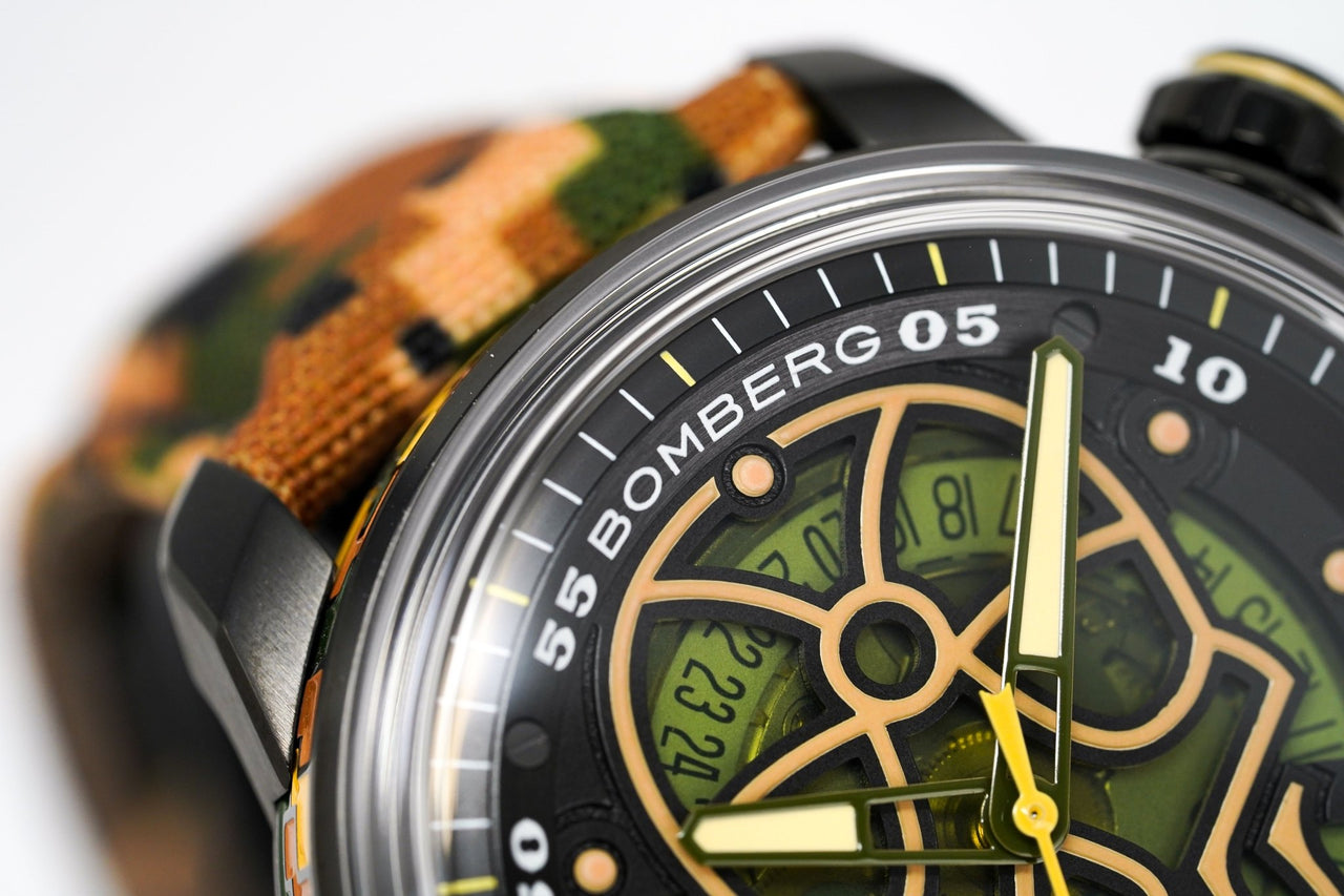 Bomberg Men's Watch BB-01 Black PVD Limited Edition Military Skull CT43APBA.23-4.11 - Watches & Crystals