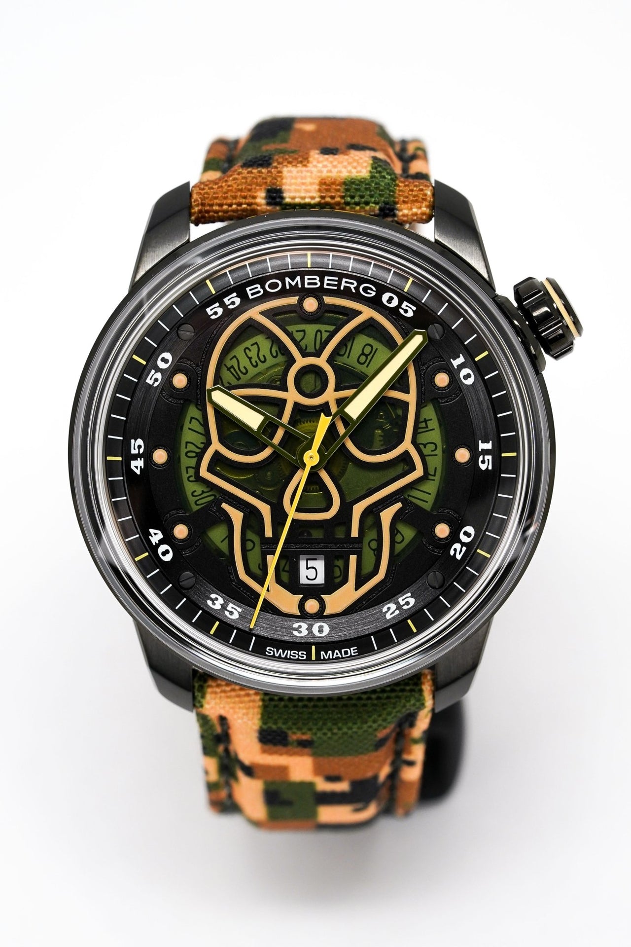 Bomberg Men's Watch BB-01 Black PVD Limited Edition Military Skull CT43APBA.23-4.11 - Watches & Crystals