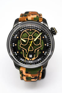 Thumbnail for Bomberg Men's Watch BB-01 Black PVD Limited Edition Military Skull CT43APBA.23-4.11 - Watches & Crystals