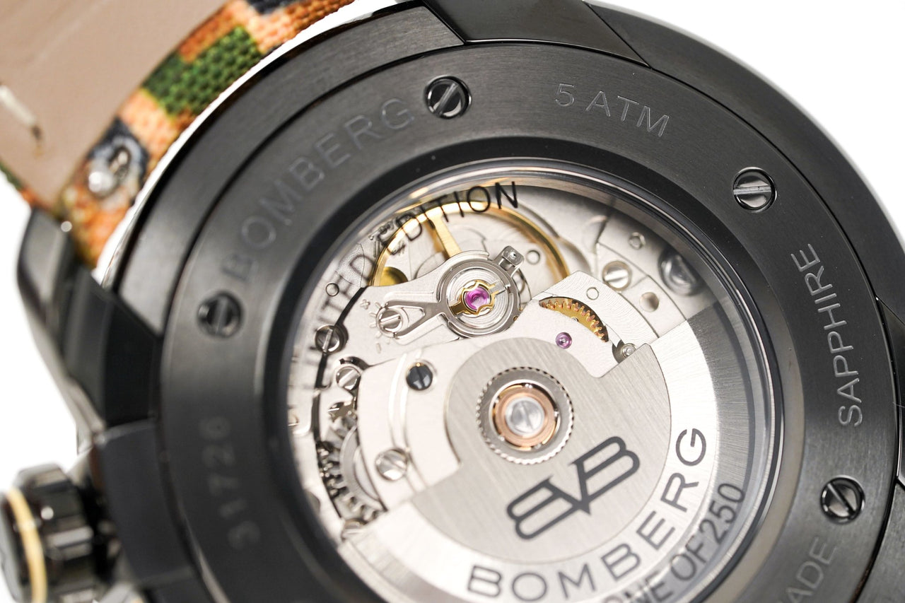 Bomberg Men's Watch BB-01 Black PVD Limited Edition Military Skull CT43APBA.23-4.11 - Watches & Crystals