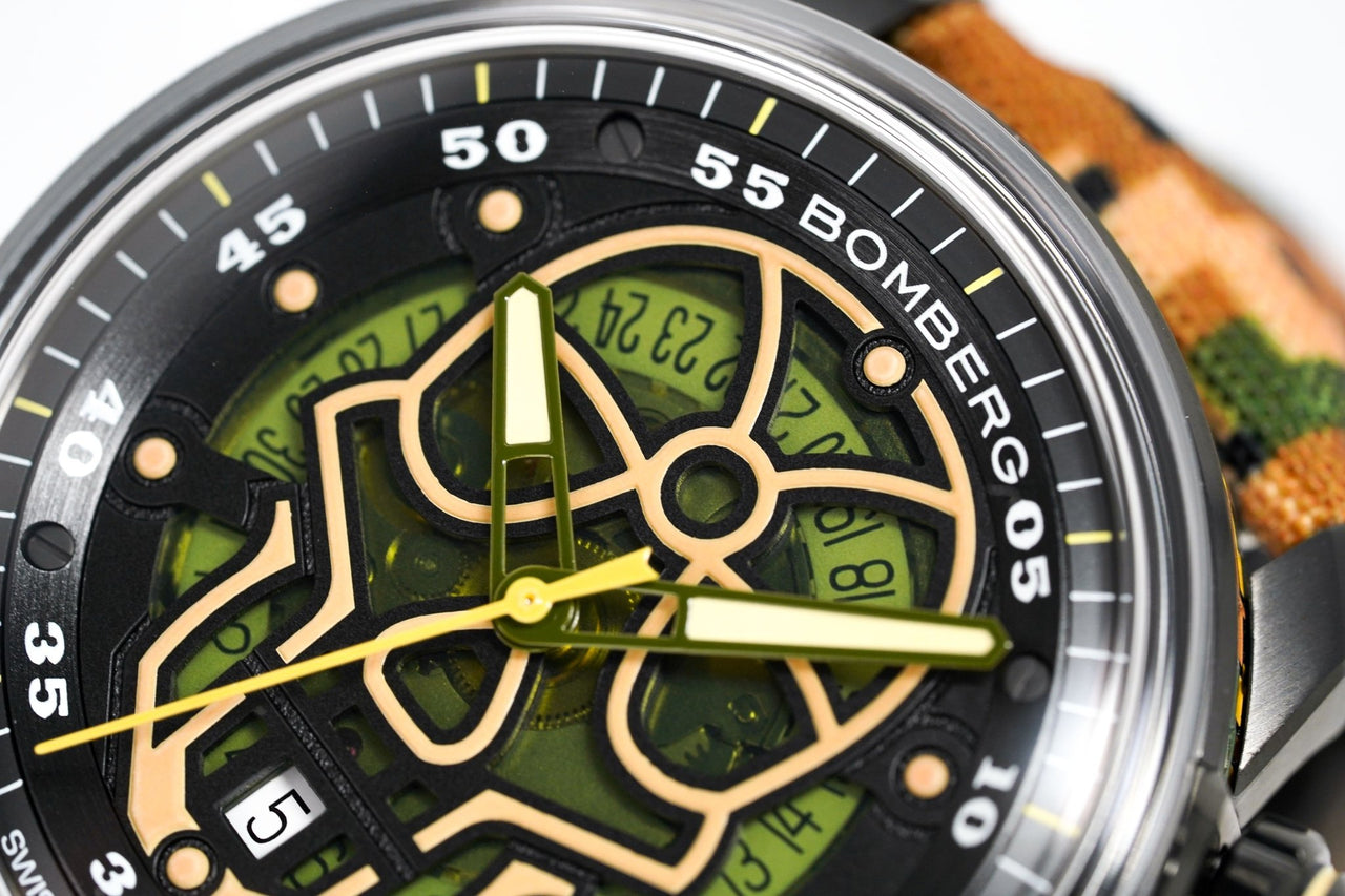 Bomberg Men's Watch BB-01 Black PVD Limited Edition Military Skull CT43APBA.23-4.11 - Watches & Crystals