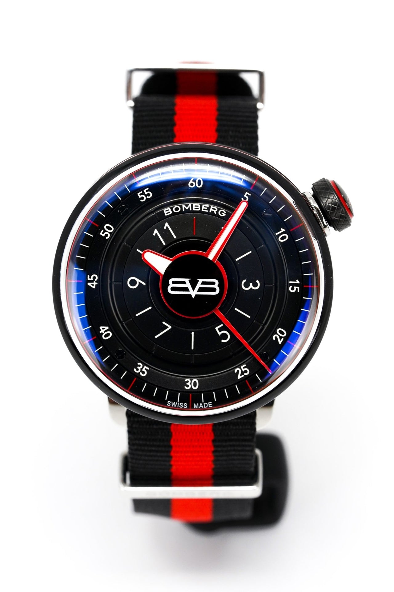 Bomberg Men's Watch BB-01 Black PVD Red CT43H3PBA.01-2.9 - Watches & Crystals