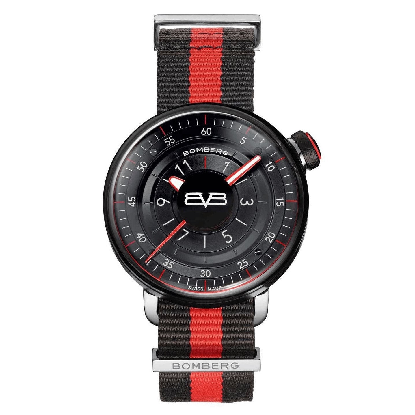 Bomberg Men's Watch BB-01 Black PVD Red CT43H3PBA.01-2.9 - Watches & Crystals