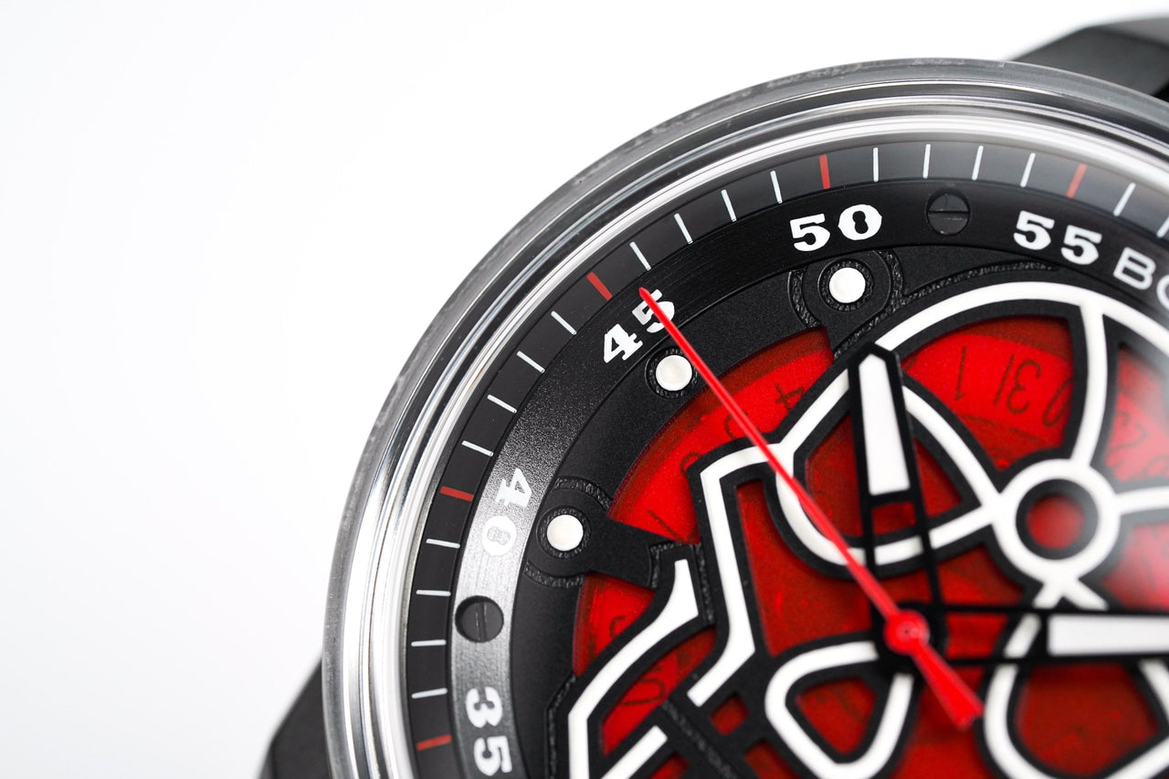 Bomberg Men's Watch BB-01 Black PVD Red Skull CT43APBA.23-1.11 - Watches & Crystals