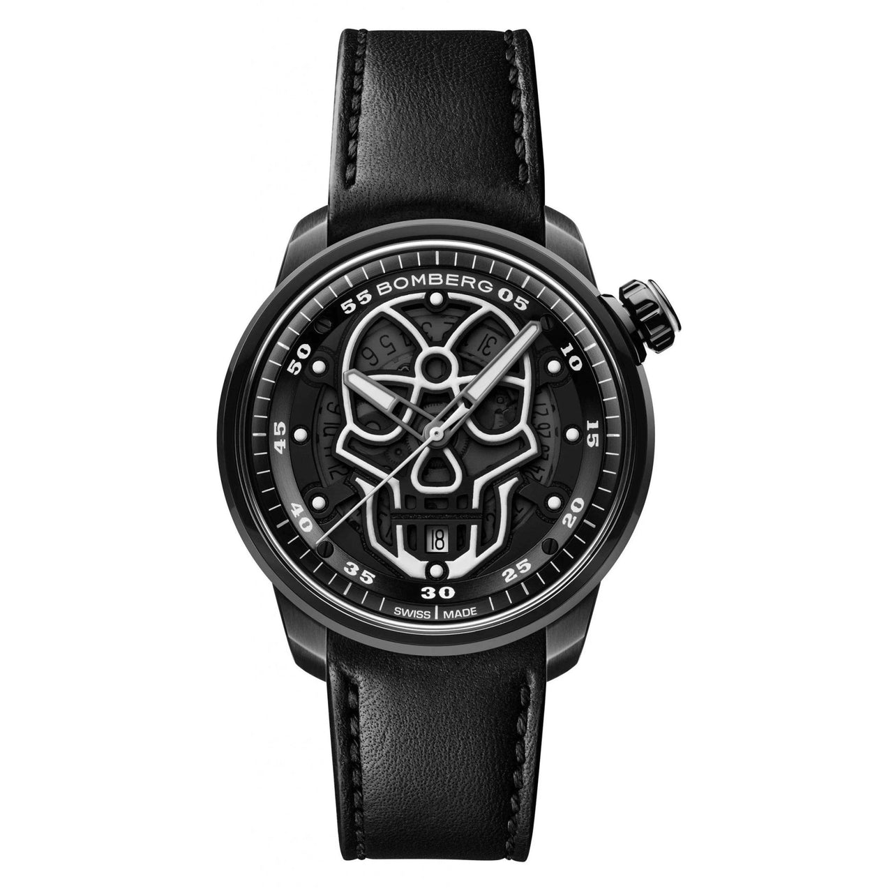 Bomberg Men's Watch BB-01 Black PVD Skull CT43APBA.23-3.11 - Watches & Crystals