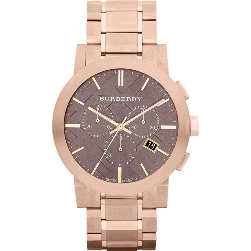 Burberry women watch rose gold with leather pink belt | Watches Prime