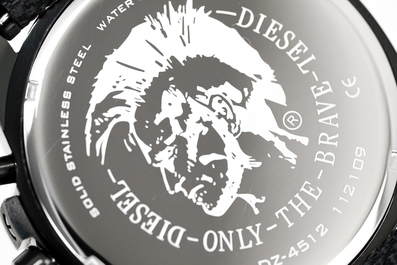 Diesel Men\'s Chronograph Watch Mega & – Black Chief DZ4512 Watches Crystals Grey