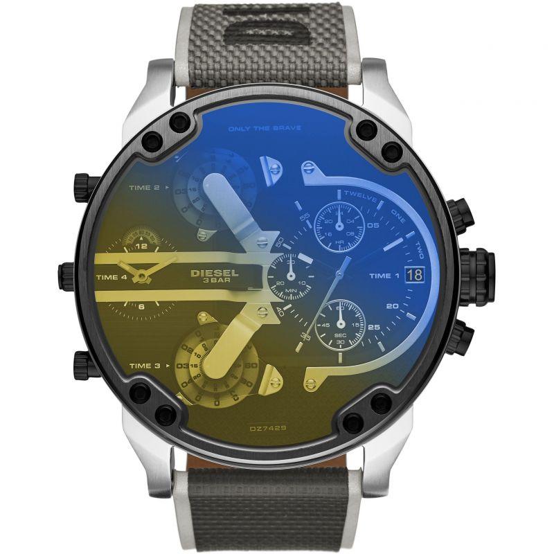 Diesel Men's Chronograph Watch Mr Daddy 2.0 Black DZ7429 – Watches