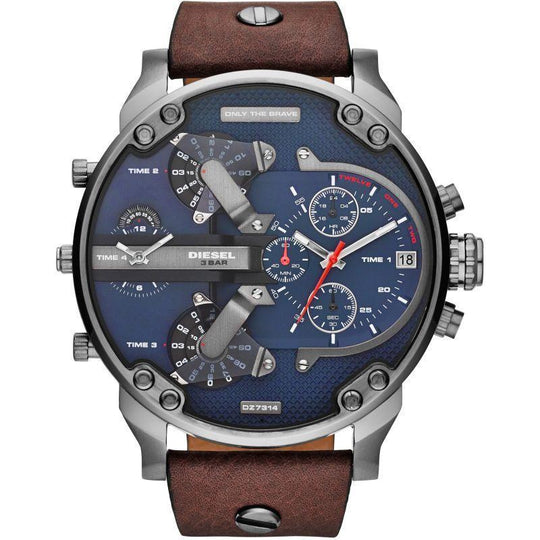 Diesel Men's Chronograph Watch Mr Daddy 2.0 Blue – Watches