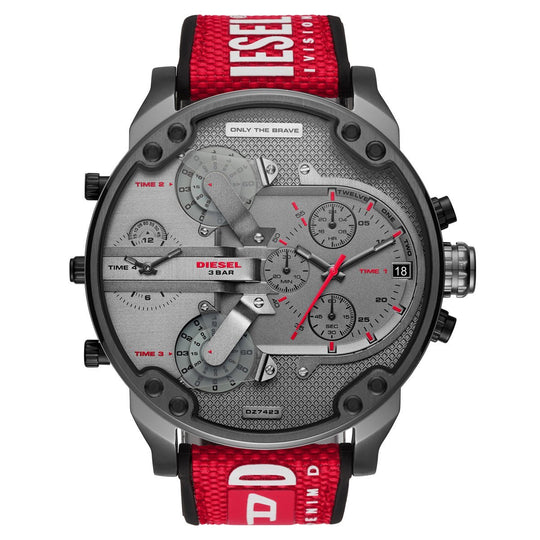 Men's Cliffhanger 2.0 Red Silicone Watch | DZ2165 Diesel