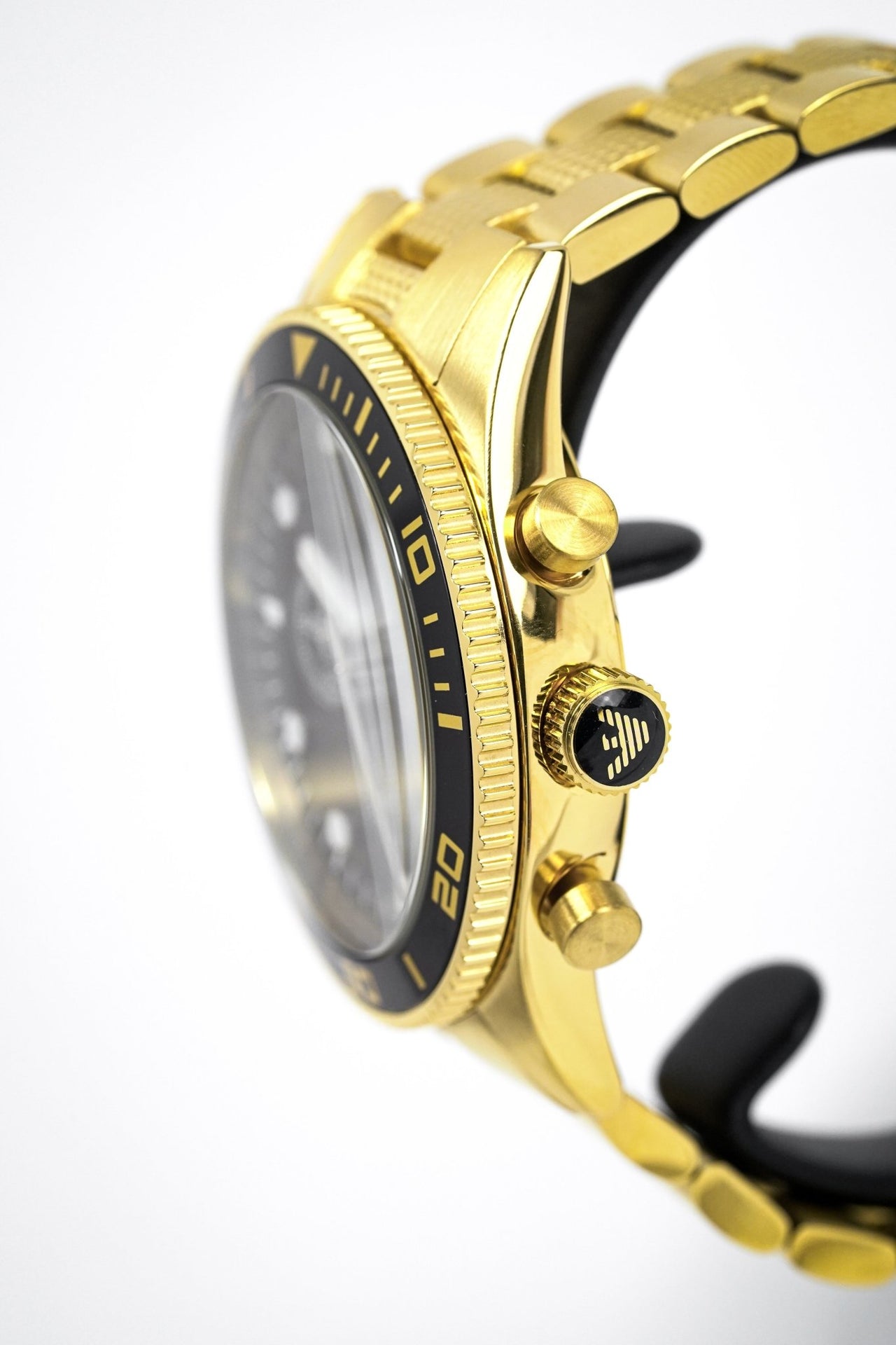 Emporio Armani Men's Chronograph Watch Gold PVD AR5857 – Watches 