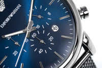Emporio Armani Men\'s Chronograph Watch & Watches Crystals – Gunmetal AR1979