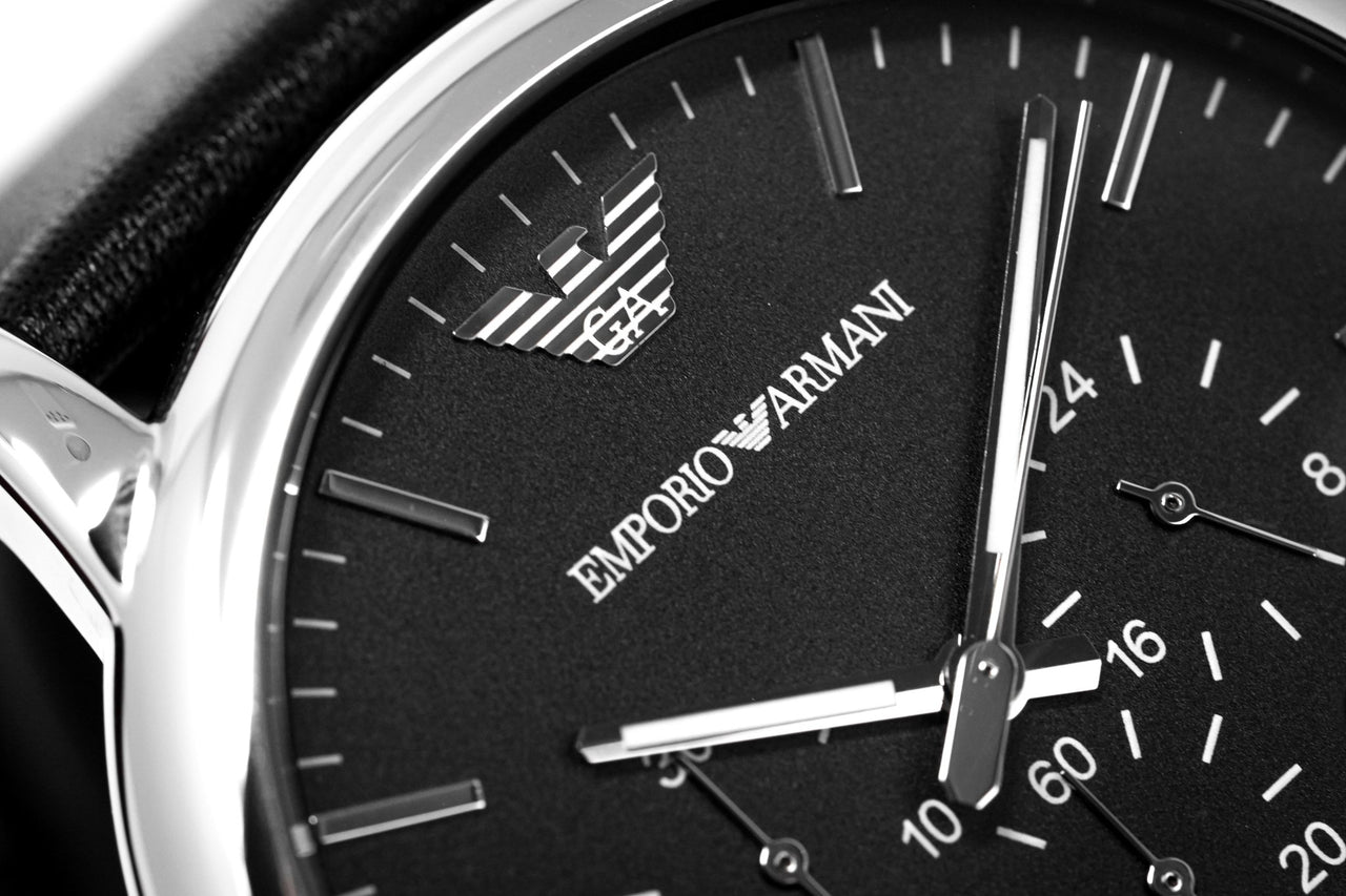 Emporio Armani Crystals – Luigi & AR1828 Chronograph Watch Watches Men\'s