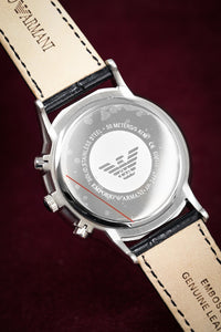 Men\'s Chronograph – Emporio Watch Crystals Renato Black & Watches Armani AR2447