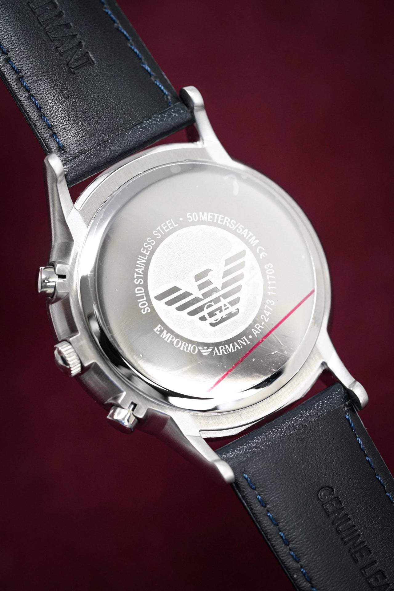 Emporio Armani Men\'s Chronograph Watch AR2473 Renato Watches & – Crystals Blue