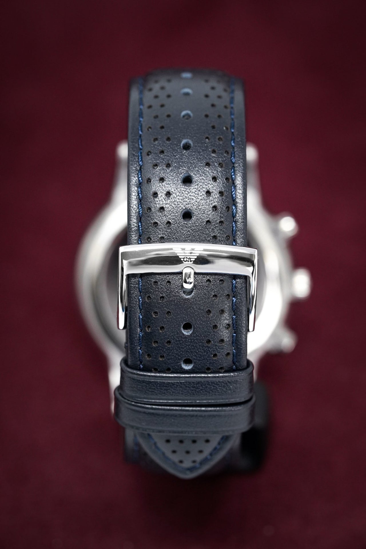 Emporio Men\'s Renato Watches Chronograph AR2473 Watch – Blue Crystals & Armani