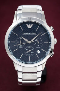 Emporio Armani Men's Renato Watch Blue AR2486 – Watches & Crystals