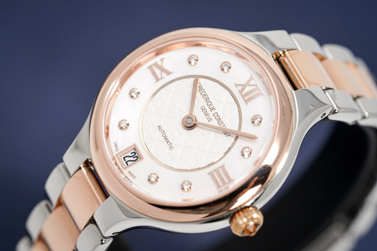 Frederique Constant Ladies Automatic Watch Two Tone Diamonds FC-306WHD3ER2B - Watches & Crystals